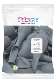 GoParty Balony lateksowe Pastel szare 30cm