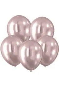 Balony z efektem chromu r�owe 30cm