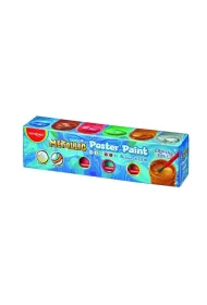 Keyroad Farby plakatowe metalic 22ml + p�dzel 6 kolor�w 6 x 22 ml
