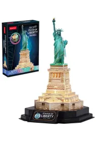 Puzzle 3D Statua Wolno�ci LED Cubic Fun