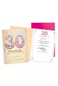 Kukartka Karnet Urodziny 30