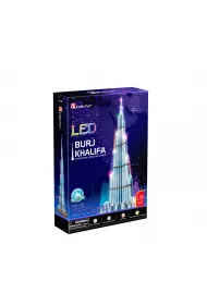Puzzle 3D 136 el. Burj Khalifa LED Cubic Fun