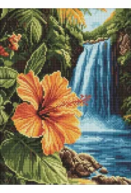 Ideyka Diamentowa mozaika - Tropikalny wodospad 30x40cm
