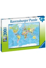Puzzle 200 el. XXL Mapa �wiata Ravensburger