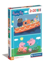 Puzzle 2x20 el. SuperColor. Peppa Pig Clementoni