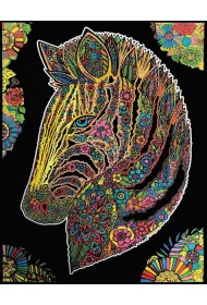 Kolorowanka Welwetowa 47x35 cm Zebra
