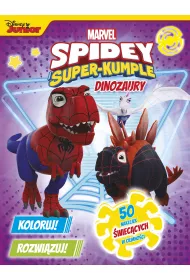 Dinozaury. Marvel Spidey i Super-kumple. Koloruj! Rozwi�zuj! 50 naklejek �wiec�cych w ciemno�ci