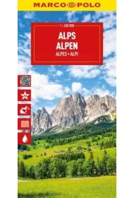 Mapa drogowa Alpy 1:650 000