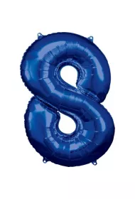 Amscan Balon foliowy cyfra 8 niebieska 57x86cm