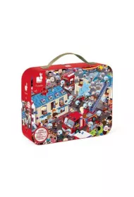 Puzzle obserwacyjne w walizce okrge Stra poarna 6+ Janod