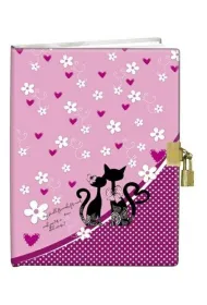 Peter Pauper Press Pami�tnik z k��dk� Zakochane kotki 13x18 cm, g�adki 60 kartek