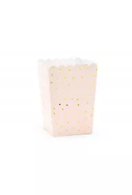 PartyDeco Pude�ka na popcorn kropki 6 szt.