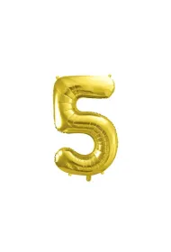PartyDeco Balon foliowy 5 jasny z�oty 72cm