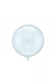 PartyDeco Balon Kula transparentny niebieski 40cm