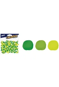 MFP Pompony 1,5cm zielone mix 120 szt.