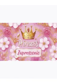 Zaproszenie Z 160x95 zest. 62127 Dzieci�ce - Bajkowe, Dziewczynka, Grafika, Korony, Urodziny