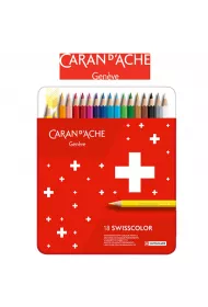 Carandache Kredki o��wkowe Swisscolor w metalowym pude�ku 18 szt.