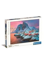 Puzzle 500 el. HQ Hamnoy Village Clementoni