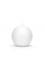 PartyDeco �wieca matowa Kula bia�y 6cm