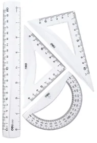 Deli Zestaw geometryczny ma�y transparentny 4 elementy