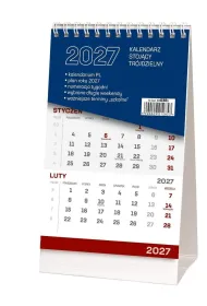 Kalendarz 2027 stoj�cy tr�jdzielny
