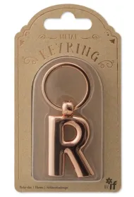 If Metalowy brelok do kluczy litera R Keyring