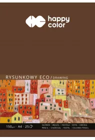 Happy Color Blok rysunkowy ECO, ART, bia�y, A4, 150g, 25 arkuszy 150 g 25 kartek