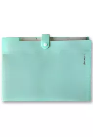 Penmate Teczka z 5-ma przegr�dkami A4 PP-105 pastelowa zielona