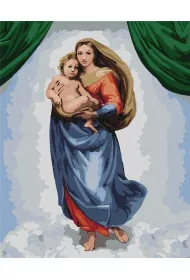 Ideyka Malowanie po numerach - Madonna Syksty�ska 40x50cm