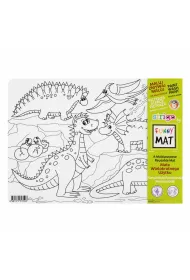Funny Mat White - Dinozaury. Mata do kolorowania wielokrotnego u�ytku Strigo