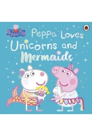 Peppa loves nnicorns and mermaids. Peppa Pig wer. angielska