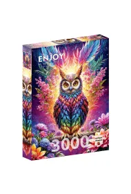 Puzzle 3000 Kolorowa sowa Enjoy