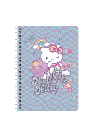 Patio Ko�obrulion A4 100k.w kratk� metalowa spirala Hello Kitty pink  wz�r 3