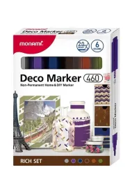 Monami Markery akrylowe Deco Marker 6 szt.