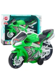 Motor wy�cigowy z nap�dem zielony LeanToys