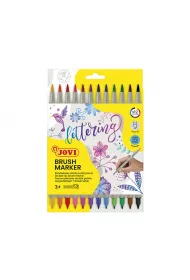 Jovi Flamastry dwustronne Brush 12 szt.