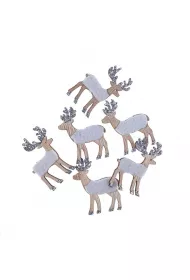 dpCraft Drewniane jelonki samoprzylepne 4x4,9cm