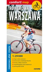 Rowerowa Warszawa laminowany rowerowy plan miasta