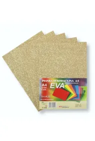 Polsirhurt Pianka brokatowa A4 Eva jasne z�oto biodegrad. 5 szt.