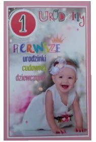 AbCard Kartka okoliczno�ciowa Urodziny Roczek dziewczynka
