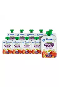 Humana 100% Organic Mus sodki ziemniak w owocach po 6. miesicu Zestaw 10 x 90 g Bio