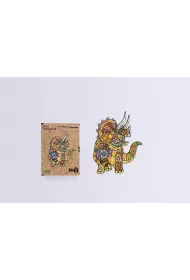 Puzzle drewniane eko 74 el. Triceratops A4 PuzzleOK