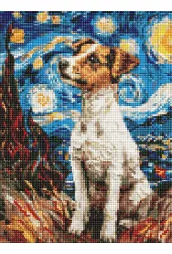 Diamentowa mozaika - Magiczny Jack Russell 30x40cm