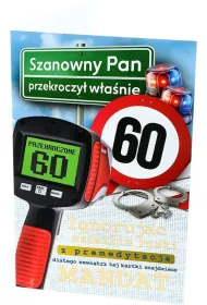 Yeku Karnet z mandatem 60 urodziny m�skie
