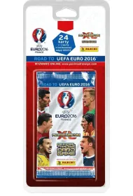 Road to EURO. Blister z kartami zawiera: 4 saszetki z kartami (1 saszetka-6 kart) + 1 karta LE. * Panini