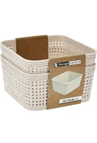Storage Solutions Koszyki do przechowywania beowe 12x12x6 cm