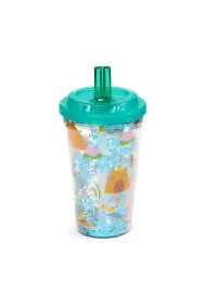 Puckator Kubek z podw�jnymi �ciankami ze s�omk� i pokrywk�