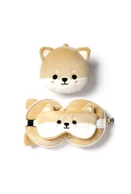 Poduszka podrna z mask na oczy Pies Shiba CUSH230