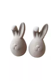 Adar Figurka zaj�c pokryta materia�em 7x7x14cm