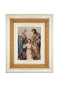 Obraz Haftowany �wi�ta Rodzina podw�jna rama 38x32